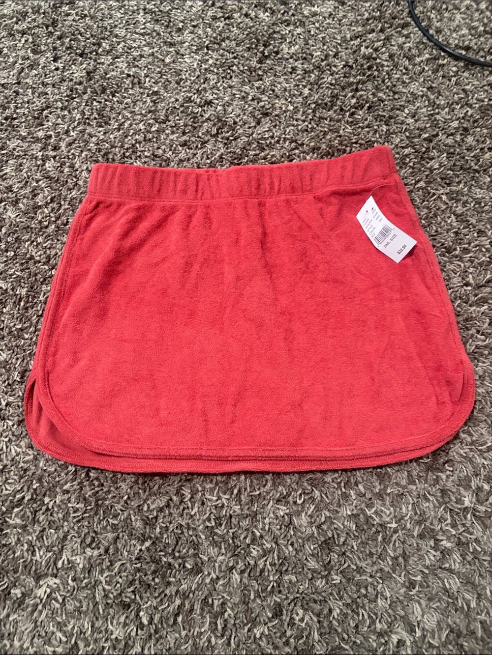 PacSun Coral Red Terry Mini Skirt